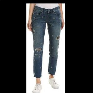 Blank NYC crop jeans embellished size 28